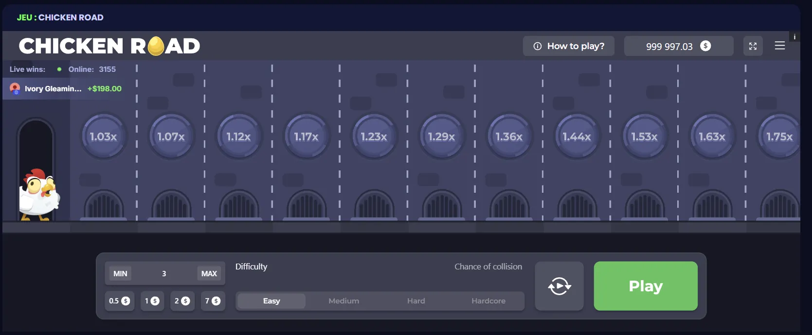 Chicken Road et mini-jeux Pampago Casino